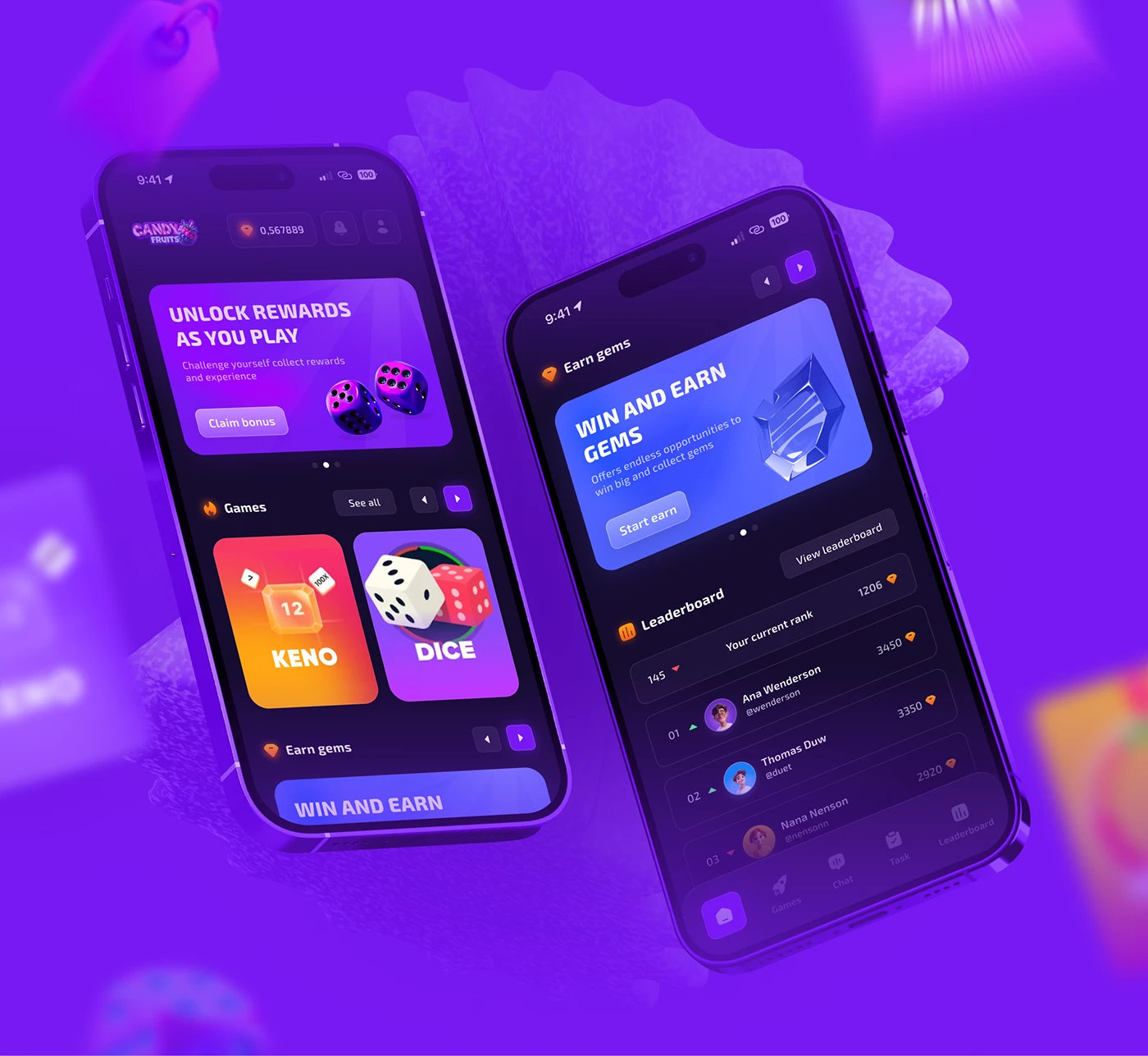 摇钱树棋牌手机APP界面